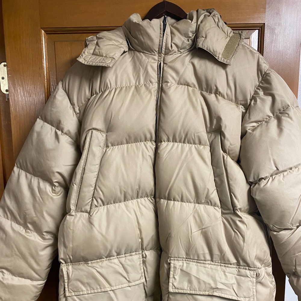 Lands' End Tan Down Parka Jacket